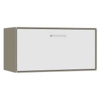 mauser Závěsný samostatný box, 1 výklopná barová dvířka, šířka 770 mm, béžovošedá / čistá bílá