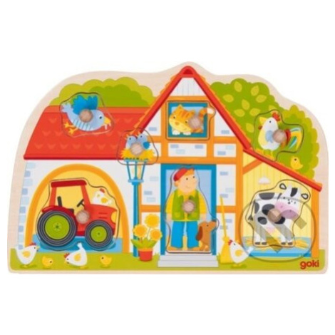 Farma (Dřevěná vkládačka) - puzzle z kategorie Maxi dílky Goki
