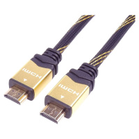 PremiumCord HDMI 2.0 High Speed + Ethernet kabel HQ, zlacené konektory, 3m - kphdm2q3