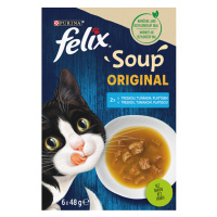 FELIX Soup Original s treskou, platýsem, tuňákem 6 x 48g