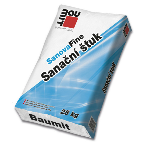 Omítka sanační štuková Baumit SanovaFine 0,6 mm 25 kg