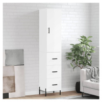 vidaXL Skříň highboard bílá s vysokým leskem 34,5x34x180 cm kompozit