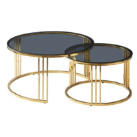 Konferenční stolek VAINNO zlatá/kouřová
