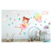 Krásna detská nálepka na stenu dievčatko s balónmi