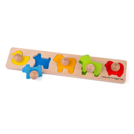 Bigjigs Toys Dřevěné vkládací puzzle zvířata