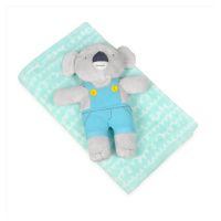 Babymatex Deka DAVID 75x100 cm - Mint s hračkou Koala