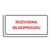 Accept Piktogram "ROZVODNA SILNOPROUDU" (160 × 80 mm) (bílá tabulka - barevný tisk)