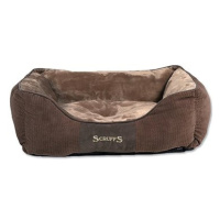 SCRUFFS Chester box bed M 60 × 50 cm čokoládový