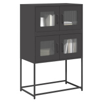 vidaXL Skříň highboard černá 68x39x107 cm ocel