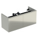 Geberit Acanto - Umyvadlová skříňka, 1190x476x535 mm, 2 zásuvky, zápachová uzávěra, pískově šedá