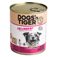 Dogs'n Tiger Adult 12 × 800 g - výhodné balení - jehněčí a pastinák