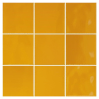 Obklad VitrA Retromix amber yellow 10x10 cm lesk K9484238