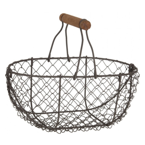 Drátěný košík s uchem Filaire – 24x16x11/23 cm Clayre & Eef