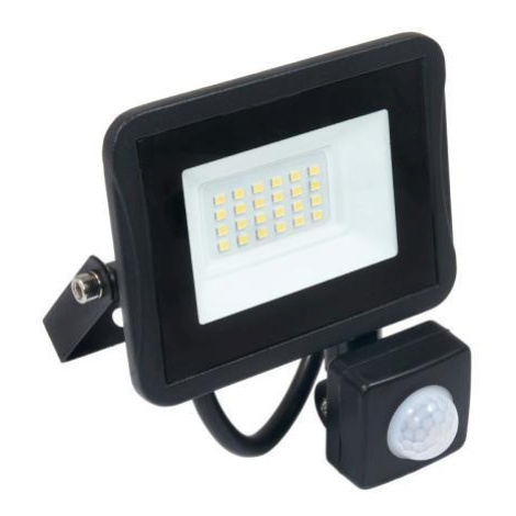 LED reflektor IVO 20W  PIR-senzor pohybu, 1700lm,CCD,  TEPLÁ Berge