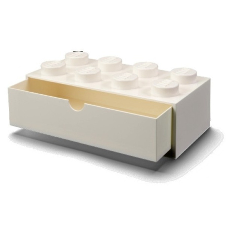 Lego® stolní box 8 se zásuvkou bílý