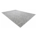 Koberec šňůrkový SIZAL FLAT 48731637 čtverce, Romby, geometrický - šedý / krém