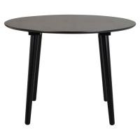 Černý jídelní stůl Rowico Lotta, ø 106 cm