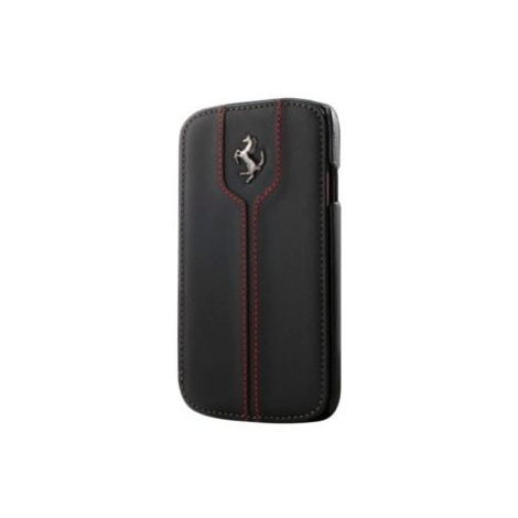 Kožené pouzdro Ferrari pro Samsuing Galaxy S4 Mini, černá G3FERRARI