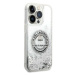 Karl Lagerfeld KLHCP14LLCRSGRS hard silikonové pouzdro iPhone 14 PRO 6.1" silver Liquid Glitter 