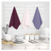 AmeliaHome Sada kuchyňských ručníků Letty Plain - 3 ks fialová