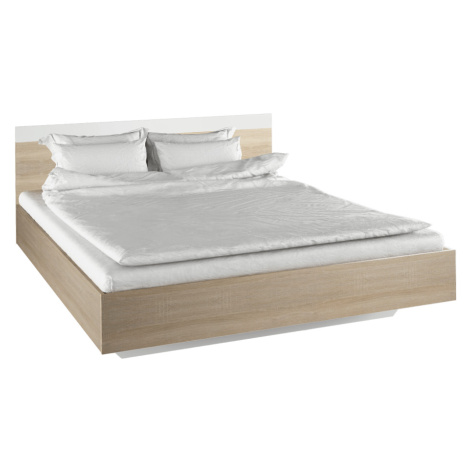 Manželská postel GABRIELA, 160x200 cm, dub sonoma / bílá Tempo Kondela