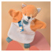 Plyšová liška na loutkové divadlo Fox Hand Puppet Doudou et Compagnie bílo-oranžová 25 cm od 0 m