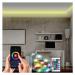 Solight Wifi Smart LED světelný pás, RGB, 5m, sada s adaptérem a dálkovým ovladačem