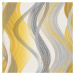 Forbyt, Závěs dekorační nebo látka, OXY Vlny, žluté, 150 cm