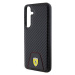 Zadní kryt Ferrari PU Leather Bottom Carbon pro Samsung Galaxy S24+, black