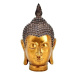 Buddha hlava polyresinová hnědo-zlatá 24cm