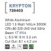 Nova Luce Vestavné venkovní svítidlo KRYPTON - 1,5 W, 145 lm, 55x80x85 mm, bílá NV 726403