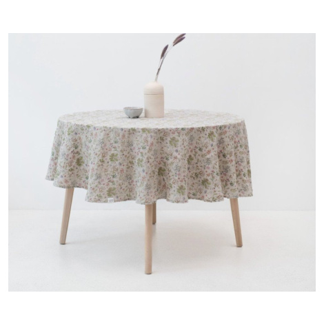 Lněný ubrus ø 150 cm Botany 2 Lightweight – Linen Tales