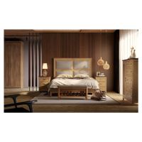 Estila Luxusní mohutná manželská postel z masivního dřeva s možností barevné volitelnosti 135-18