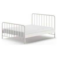 Bílá kovová jednolůžková postel s roštem 160x200 cm BRONXX – Vipack