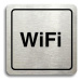 Accept Piktogram "WiFi" (80 × 80 mm) (stříbrná tabulka - černý tisk)