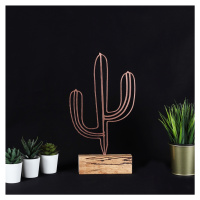 Hanah Home Kovová dekorace Cactus 37 cm bronzová