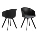 Design Scandinavia Jídelní židle Mona (SET 2ks), tkanina, černá