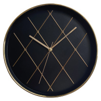 Nástěnné hodiny AGALI černá Ø 30 cm Mybesthome Hodiny mají vteřinovou ručičku