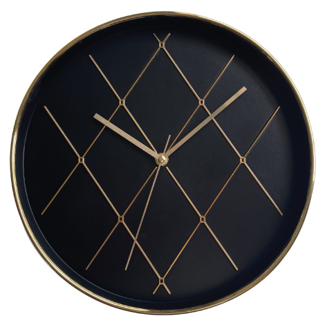 Nástěnné hodiny AGALI černá Ø 30 cm Mybesthome Hodiny mají vteřinovou ručičku