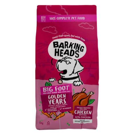 BARKING HEADS Big Foot Golden Years Chicken granule pro psy 12 kg