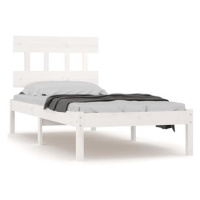 Rám postele bílý masivní dřevo 100 × 200 cm, 3104729