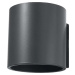 Tmavě šedé nástěnné svítidlo ø 10 cm Roda – Nice Lamps