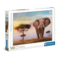 Clementoni Puzzle 500 dílků Západ slunce v Africe. Africký západ slunce 35096