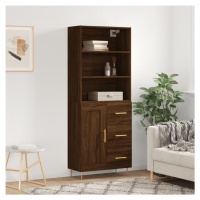 vidaXL Skříň highboard hnědý dub 69,5 x 34 x 180 cm kompozitní dřevo