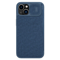 Nillkin Qin Cloth Pro Case pouzdro pro iPhone 14 kryt fotoaparátu pouzdro flip cover modré