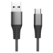 Kabel WG USB-C na USB, 2m, 60W, opletený, černá