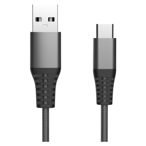 Kabel WG USB-C na USB, 2m, 60W, opletený, černá Winner Group