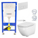 Geberit Duofix tlačítko DELTA50 bílé WC CERSANIT CASPIA CLEANON + SEDÁTKO 458.103.00.1 50BI CP1