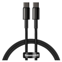 Baseus Tungsten Gold rychlonabíjecí / datový kabel USB-C na USB-C 100W 1m, černá