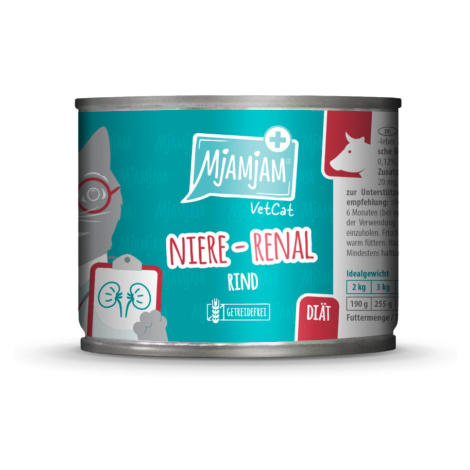 MjAMjAM VetCat ledviny - Renal 6 x 200 g - hovězí
